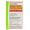 Albuterol Sulfate Inhaler Aerosol 90 mcg Bronchitis Relief 200 Metered Inhalations (Rx)